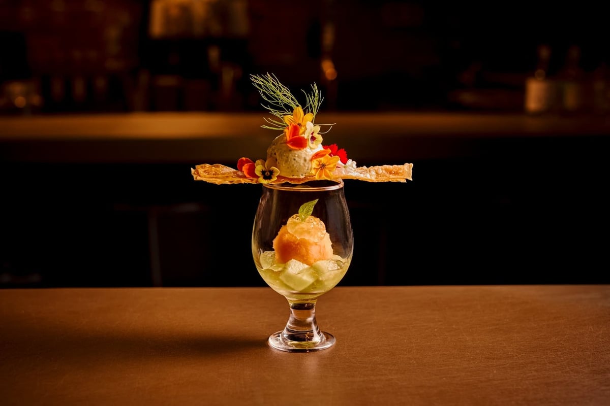 Flower Parfait 'Yubari Melon & Choco Mint'
