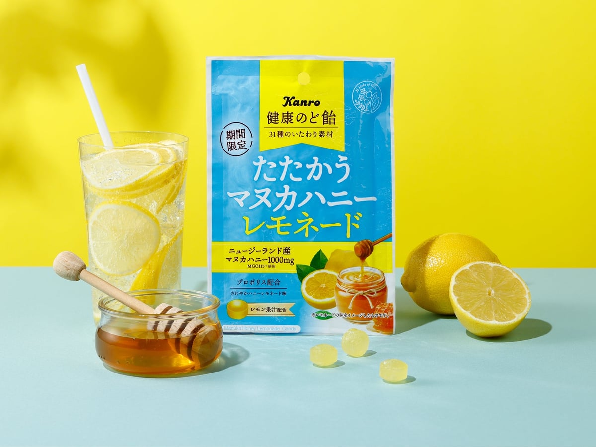 Kanro's Limited-Time Manuka Honey Lemonade Throat Candy Across Japan From July 14