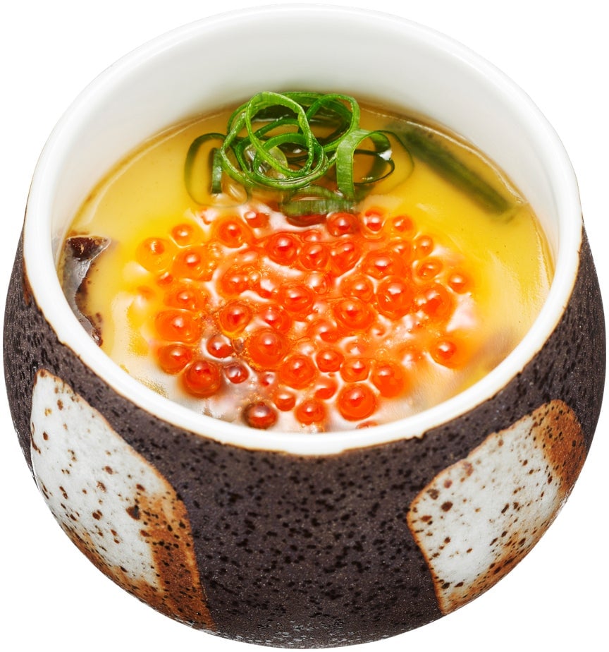 In-store only, chilled “Nordic Salmon Ikura” Chawanmushi — ¥355 (tax included)