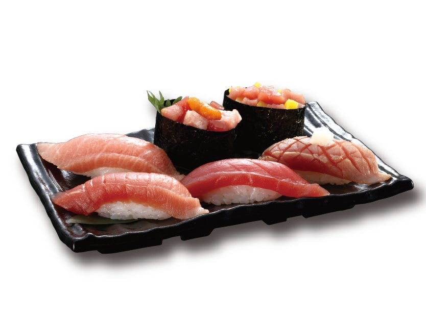 Hon Maguro Tabe Kurabe Rokkan (Six-piece Bluefin Tuna Comparison) — ¥2,013 (tax included)