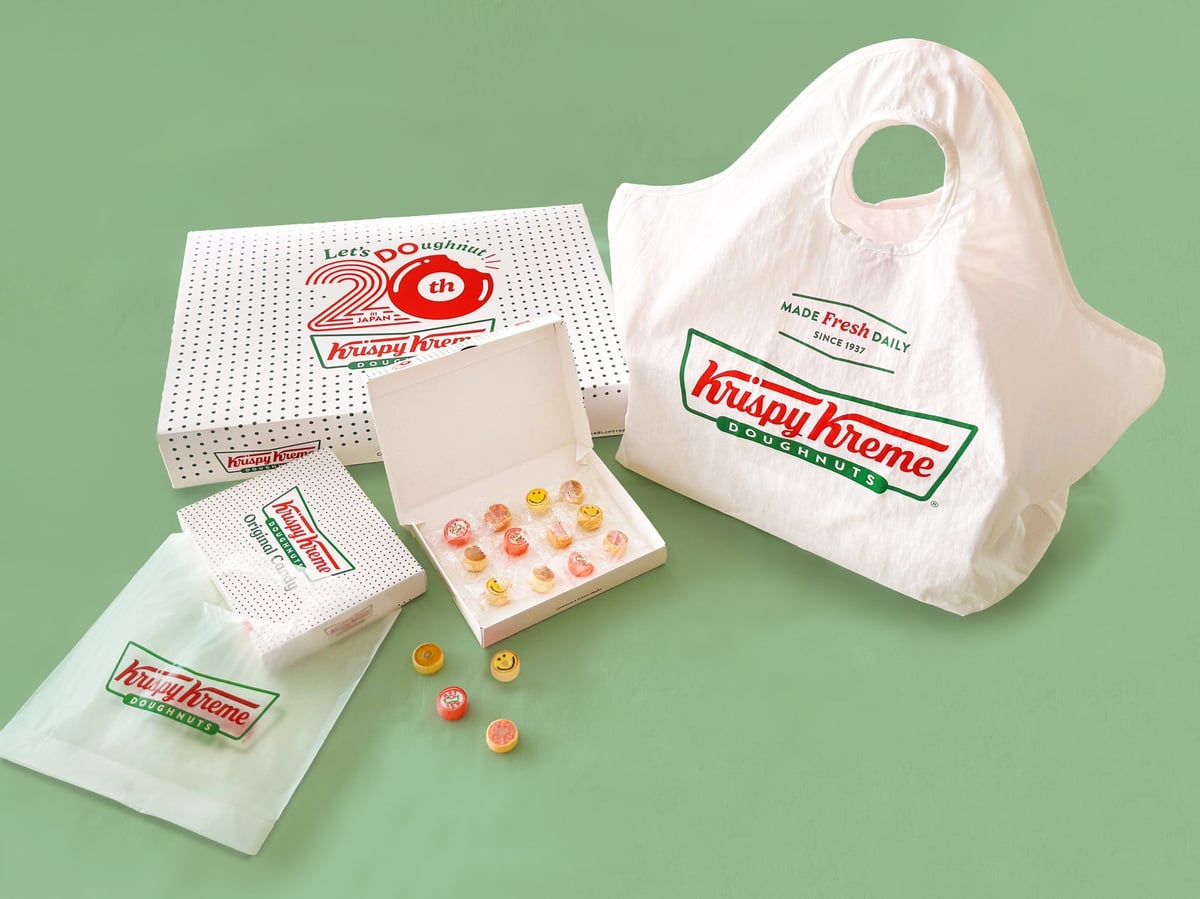 Krispy Kreme Japan Launches Limited-Edition 20th Anniversary Candy Box and Eco Bag in Shibuya July 29