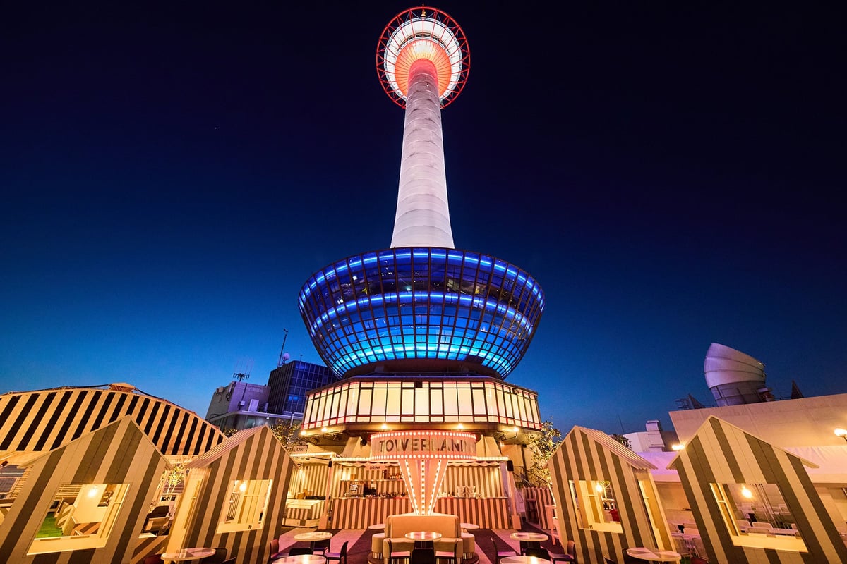 Kyoto's TOWERLAND Rooftop Bar Hosts Free Bubble Performance and Summer Events