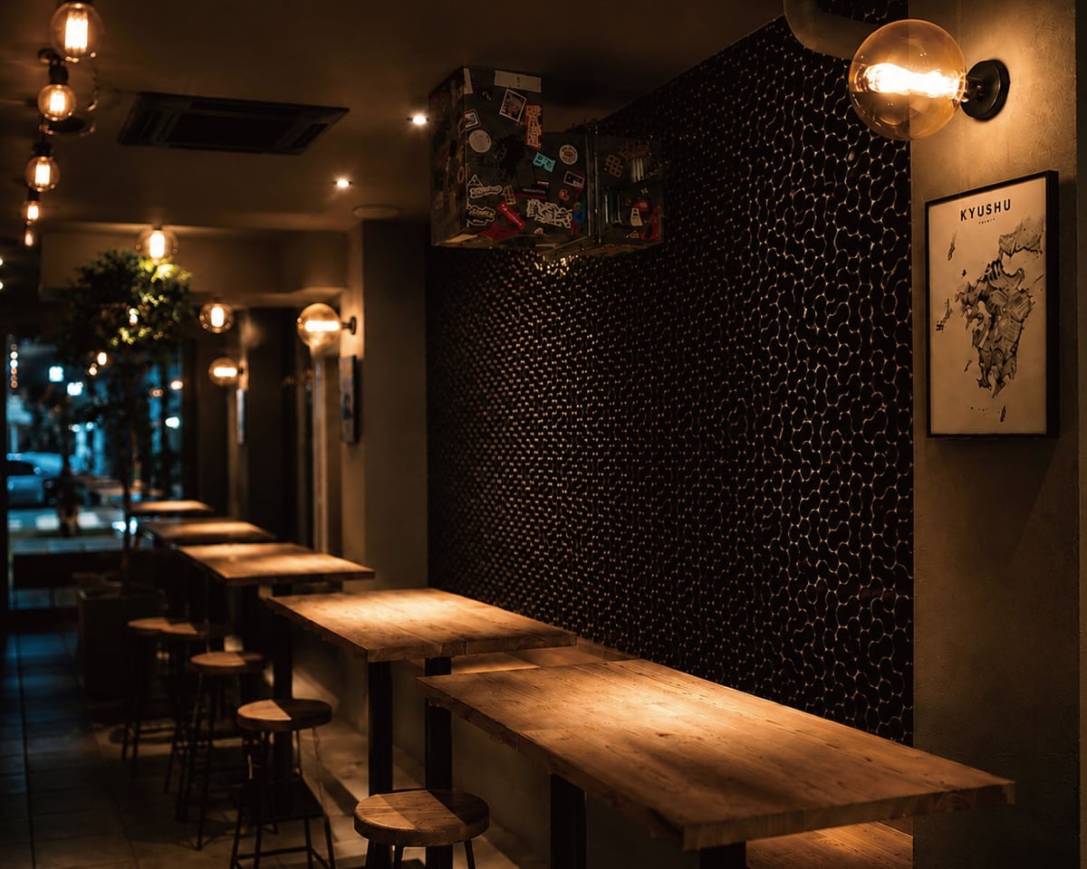 Modern street-style interior utilizing antique wood.