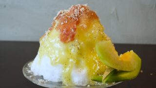 Lincoln Hyokaten in Machida Offers Prosciutto Melon New Adult-Style Shaved Ice