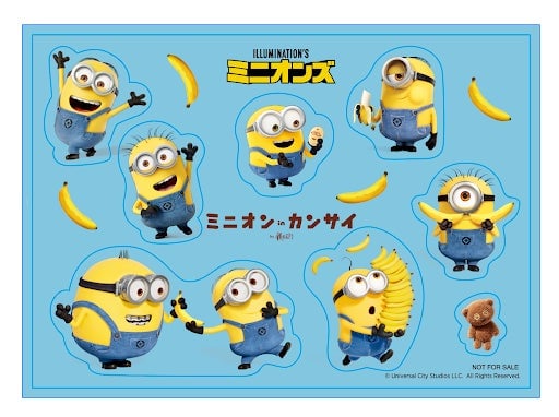 Limited-Run Minions in Kansai Sweets and Goods at Gin no Budo in Japan