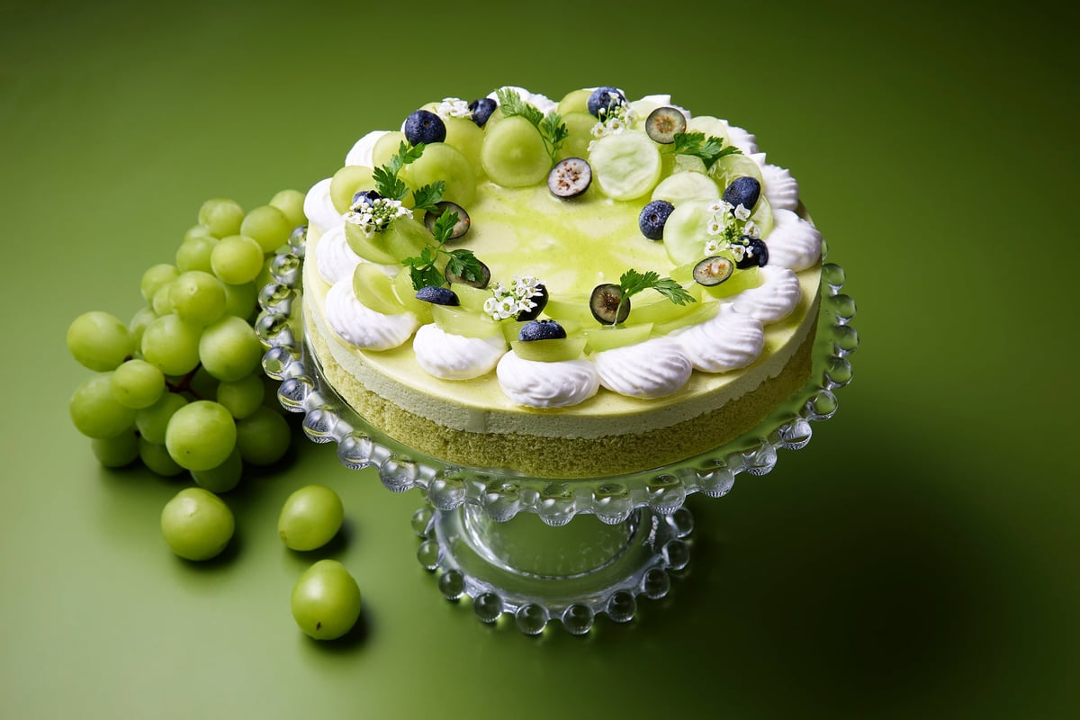 Shine Muscat melon cake