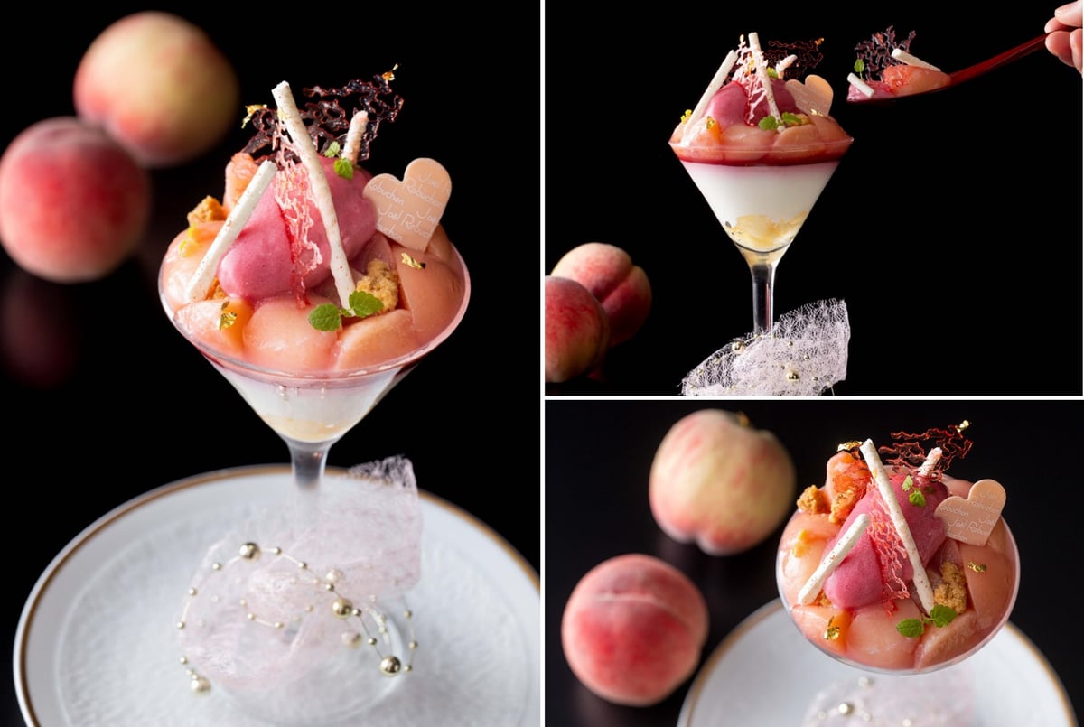 Peach Parfait with Verbena Aroma at Le Cafe de Joel Robuchon Nihombashi from July 15