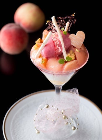Peach Parfait with Verbena Aroma at Le Cafe de Joel Robuchon Nihombashi from July 15
