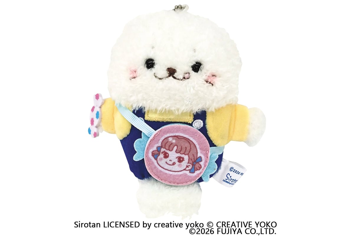 Shirotan Pote Pote Mascot Keychain (Peach-chan version) — ¥2,000 (tax included)