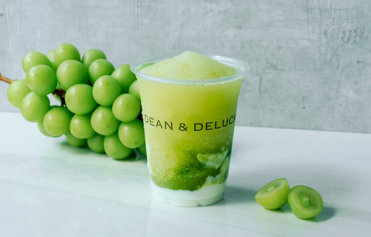 Japan Debut: Shine Muscat and Elderflower Frappe at DEAN & DELUCA in Tokyo