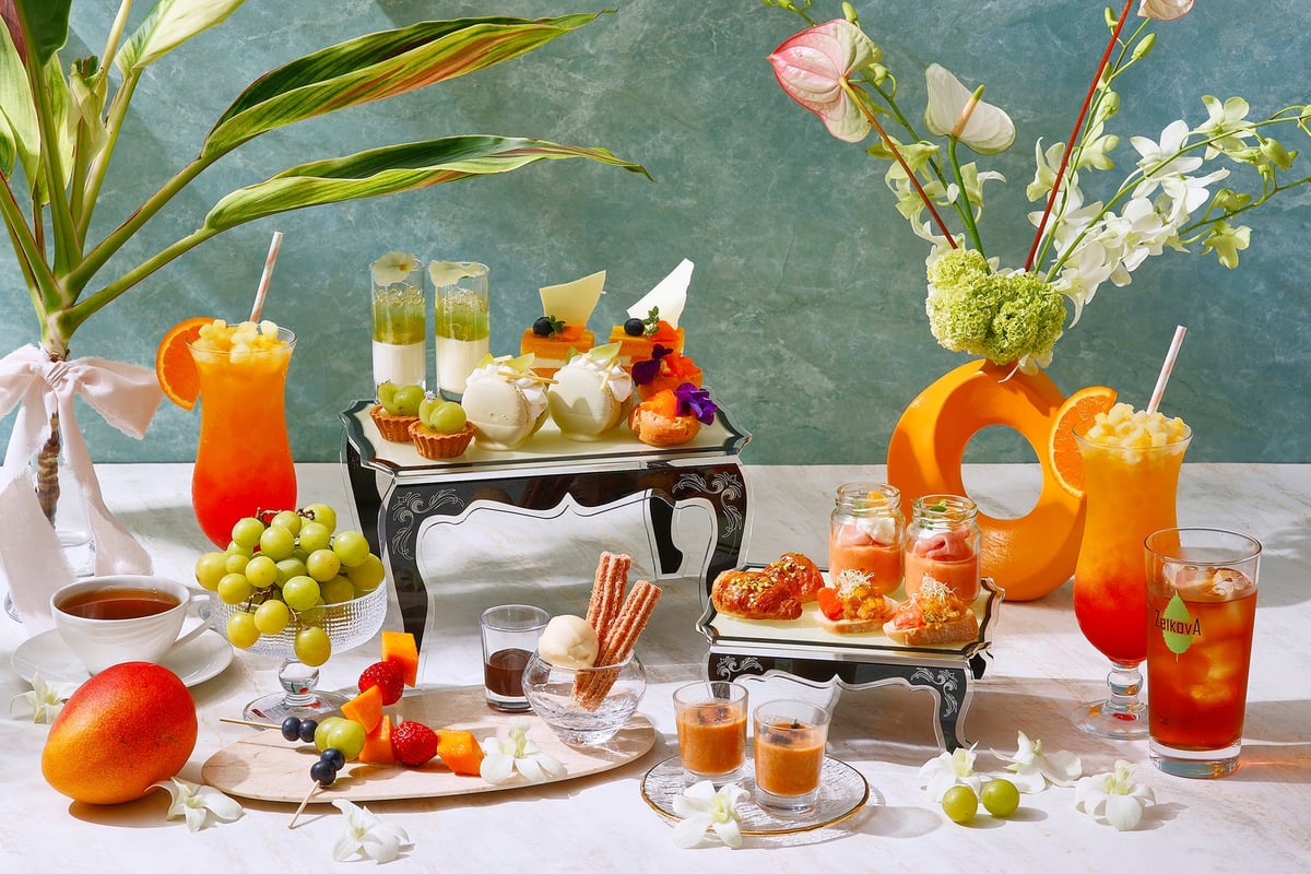 Cafe & Dining ZelkovA Shine Muscat & Mango Juicy Summer Afternoon Tea