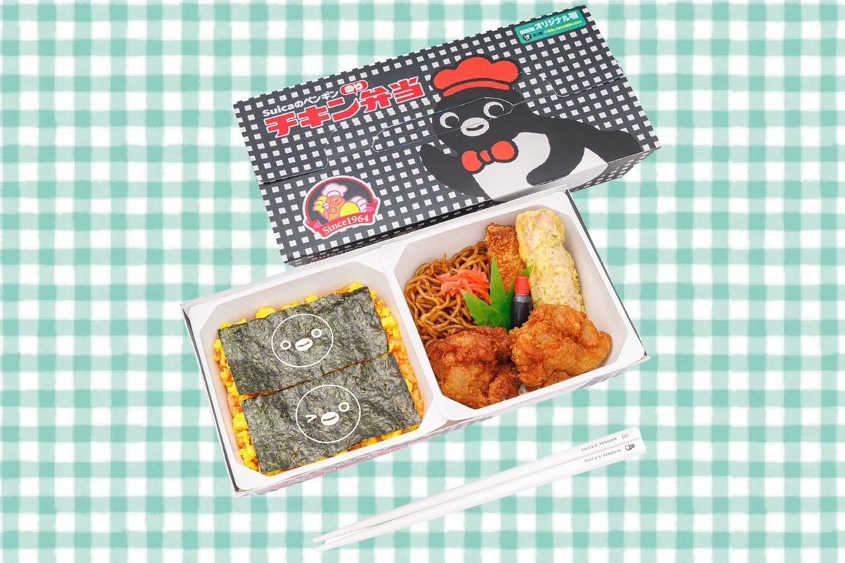 JR East Launches Limited-Edition Suica Penguin Chicken Noriben Bento in Tokyo