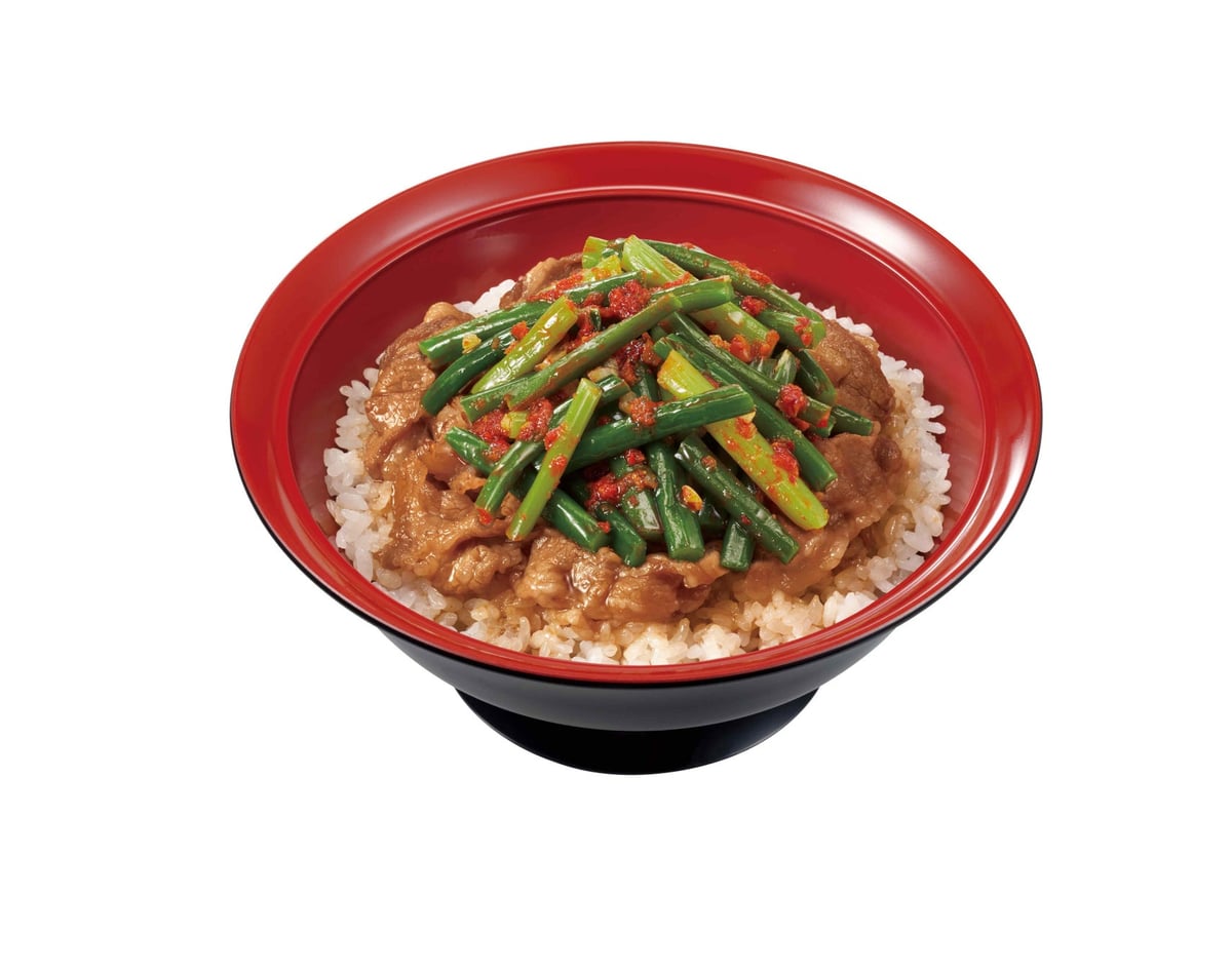 Sukiya Garlic Sprout Beef Bowl in Tokyo from July 8
