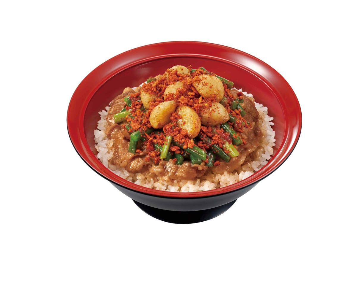 Sukiya Garlic Sprout Beef Bowl in Tokyo from July 8
