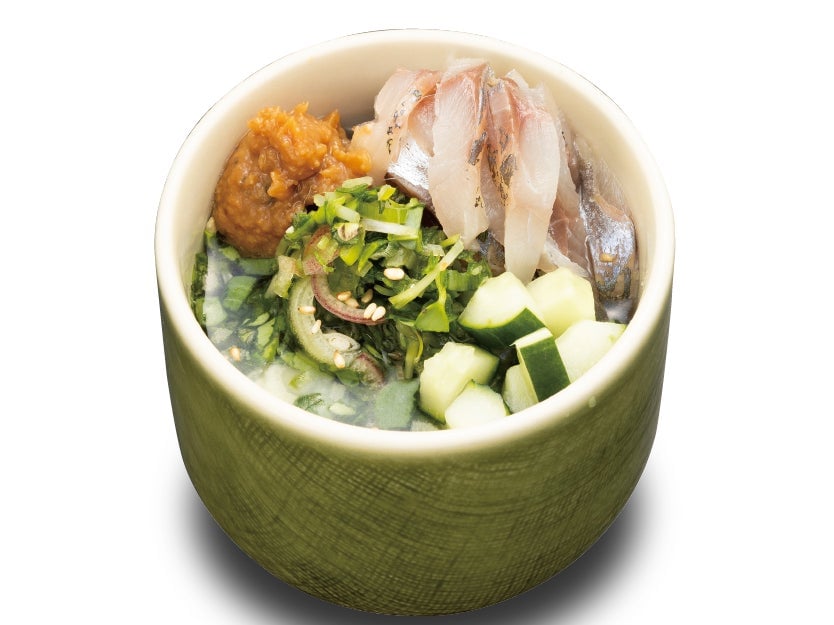 Seared Nodoguro — ¥649 (tax included), Chiba's Fishing Kinme (Golden Eye Snapper) — ¥869 (tax included), Princess Bowl with Sea Urchin and Avocado — ¥649 (tax included)