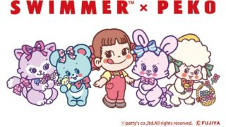 SWIMMER×PEKO Collaboration Sweets and Goods at Fujiya Confectionery Stores in Japan From July 10