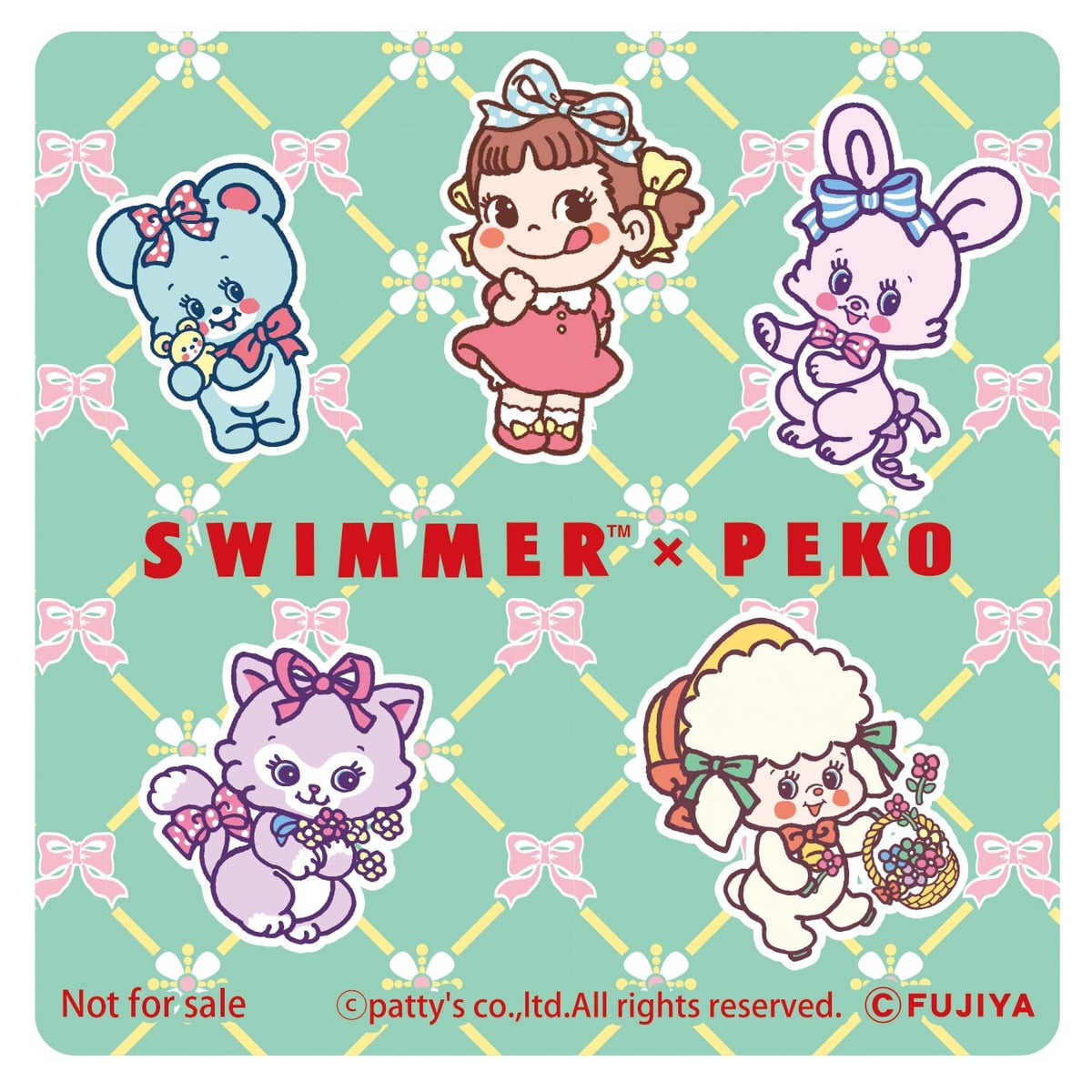 SWIMMER×PEKO Collaboration Sweets and Goods at Fujiya Confectionery Stores in Japan From July 10