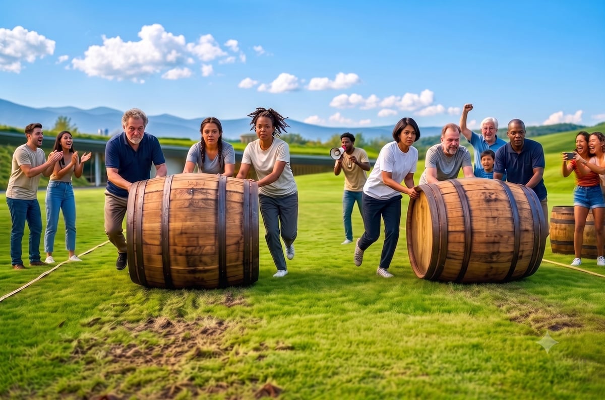 Keg rolling race image