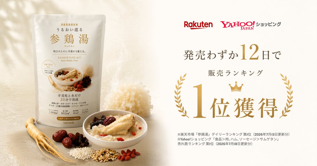 Top-Ranked 'Uruoi Meguru Samgyetang Kit' Wins No.1 on Rakuten and Yahoo! Shopping in Japan