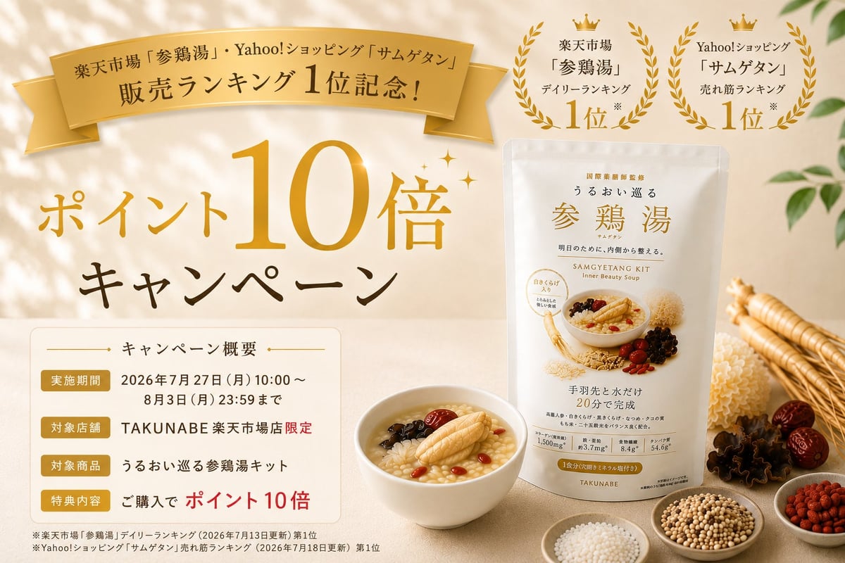 Top-Ranked 'Uruoi Meguru Samgyetang Kit' Wins No.1 on Rakuten and Yahoo! Shopping in Japan