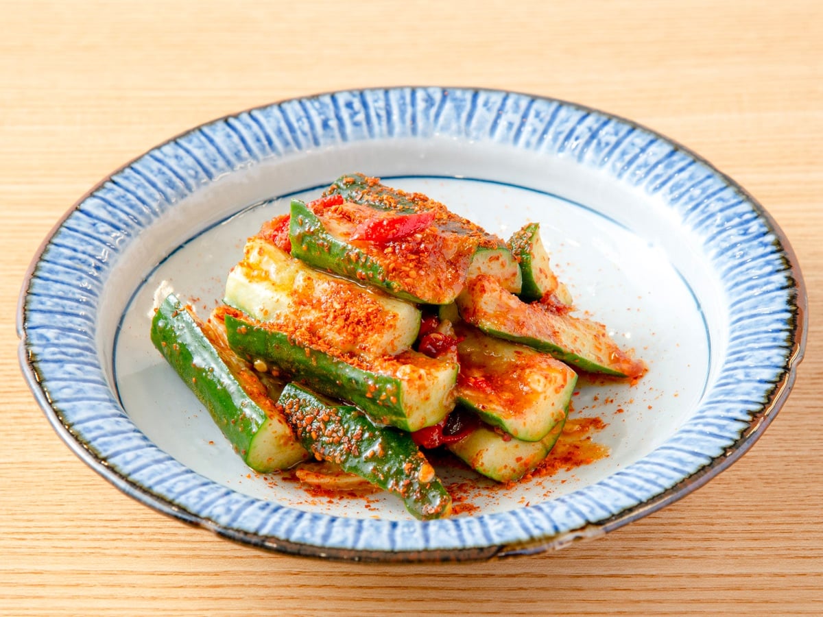 Spicy Takoyaki Cucumber — ¥399 (tax included ¥439)