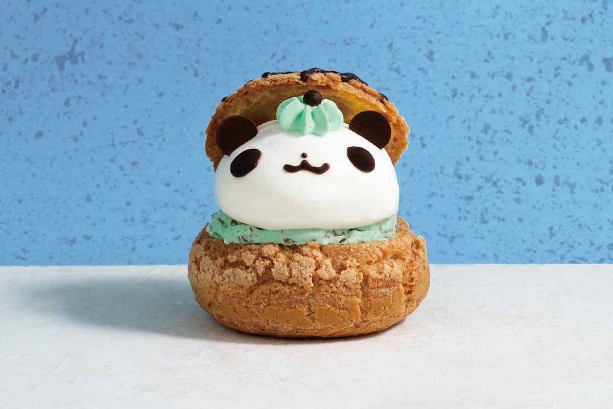 Tsubakiya Coffee and Ducky Duck Launch Refreshing Choco Mint Panda Cream Puff in Japan