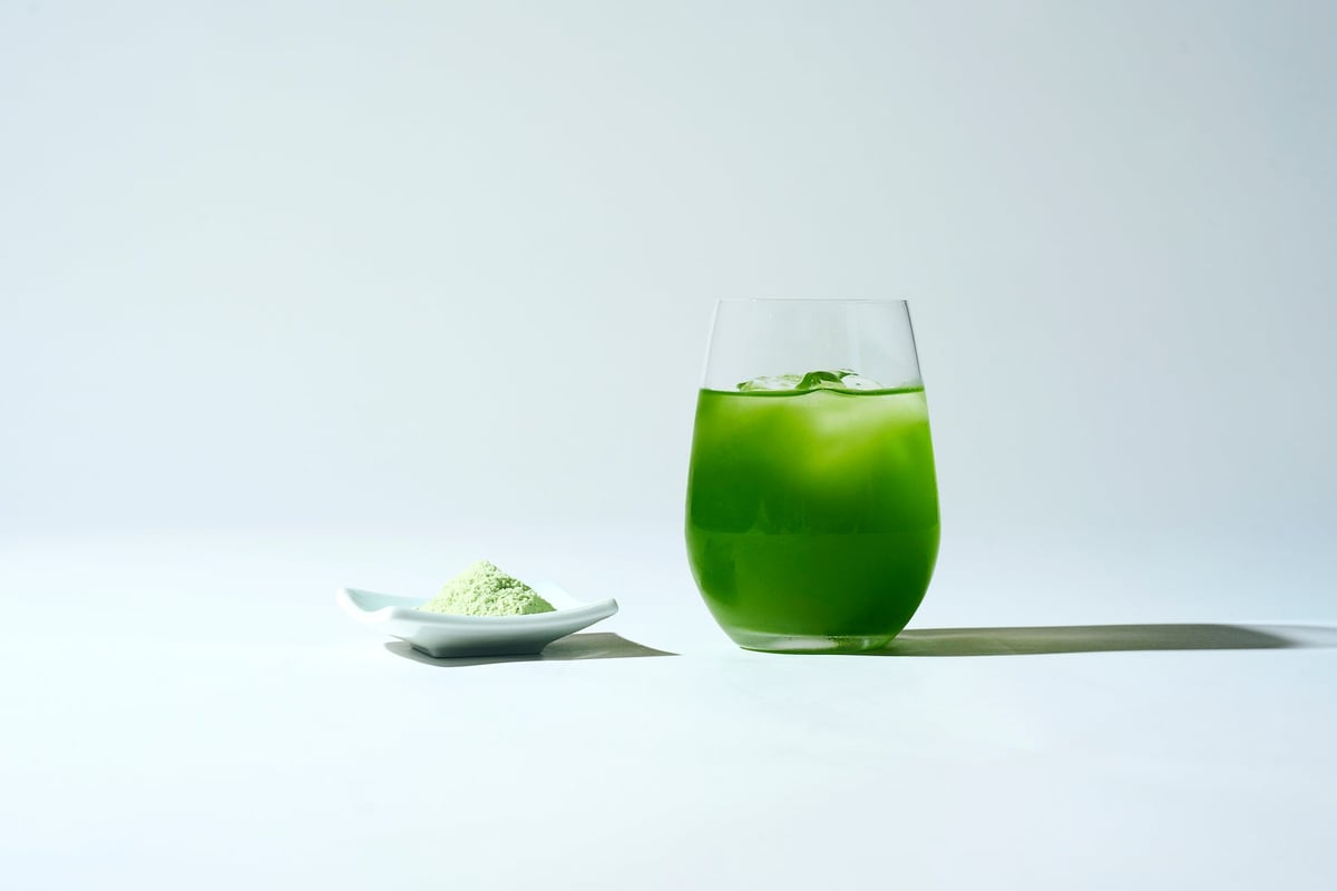 Image of drinking 'Bon' green tea