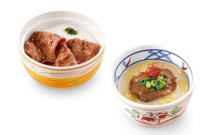 Left top: Mini Beef Tongue Tororo Don, Right bottom: Mini Beef Bone White Soup Ramen