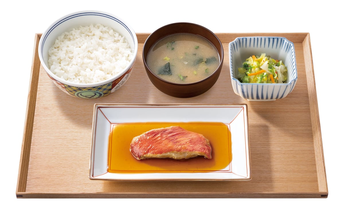 Yoshinoya Launches New Simmered Alfonsino Fish Set Meal Nationwide