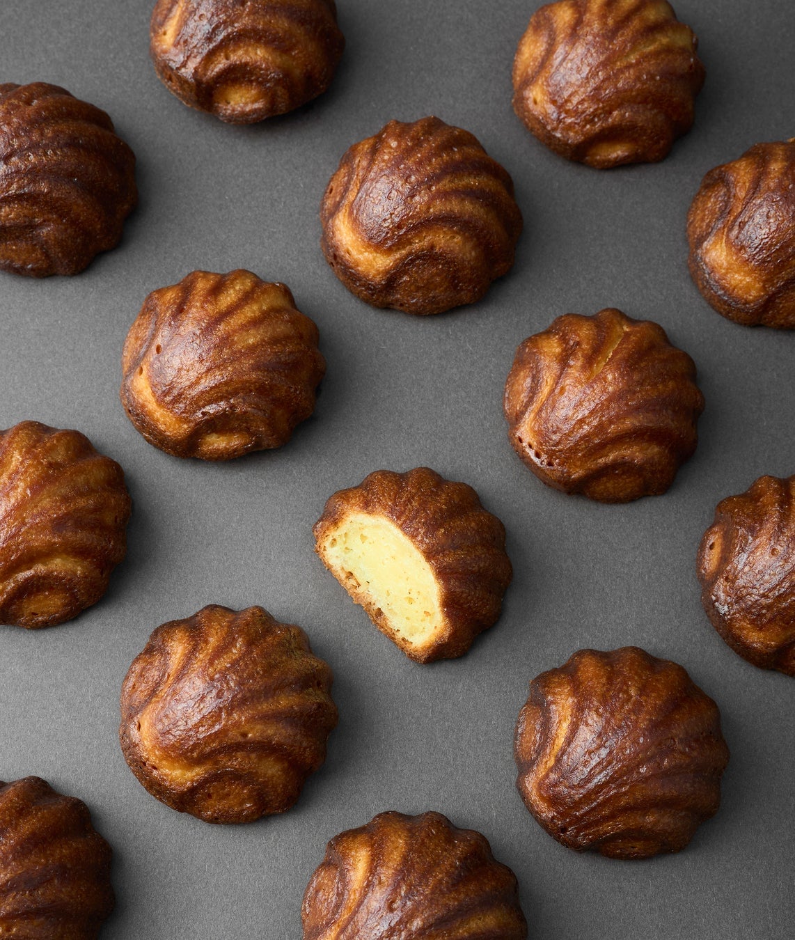 Cute shell-shaped butter mochi