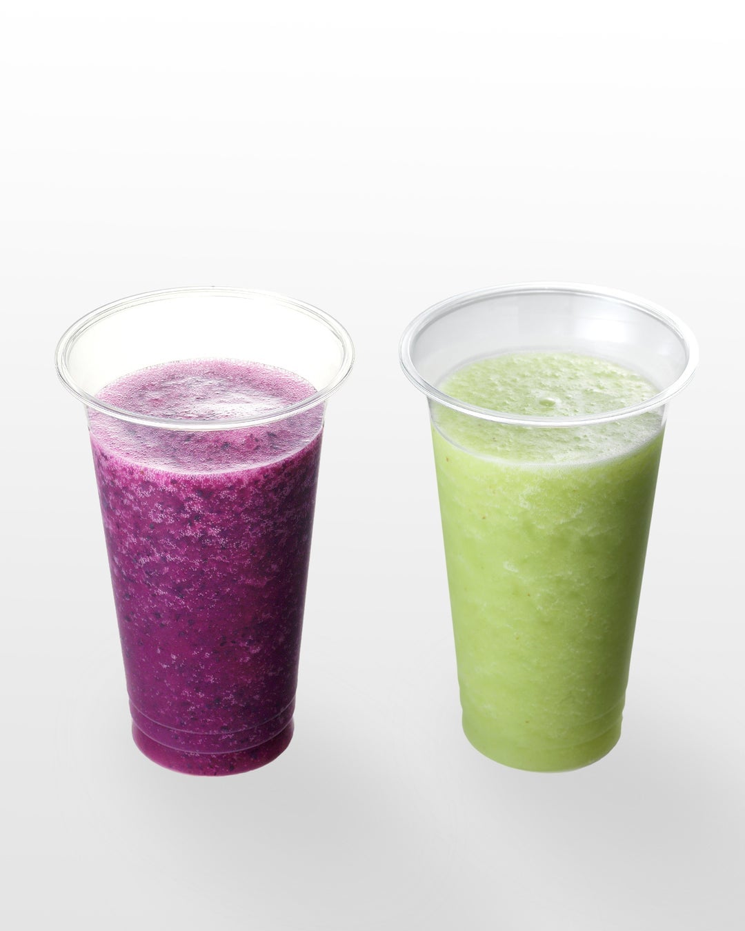On the left: 'Whole Grape Juice' and on the right: 'Shine Muscat' with sizes M ¥590 (tax included) and L ¥890.