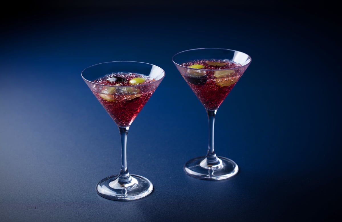 Shine Muscat and grape amuse-bouche