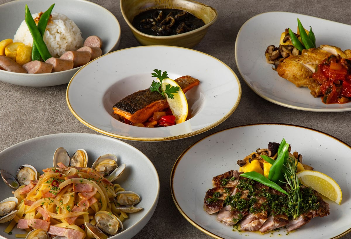Adult ¥1,800 (tax included) — includes soup, salad, coffee, and tea, with some menu changes from October