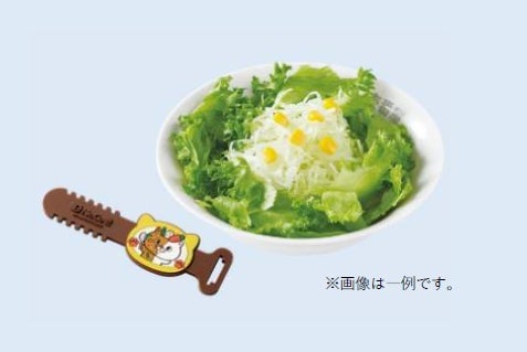 NeCoichi Salad Set - Starting from ¥355 (tax included ¥390). The basic salad is a vegetable salad, but you can change to other salads by paying the difference. Prices differ for takeout.