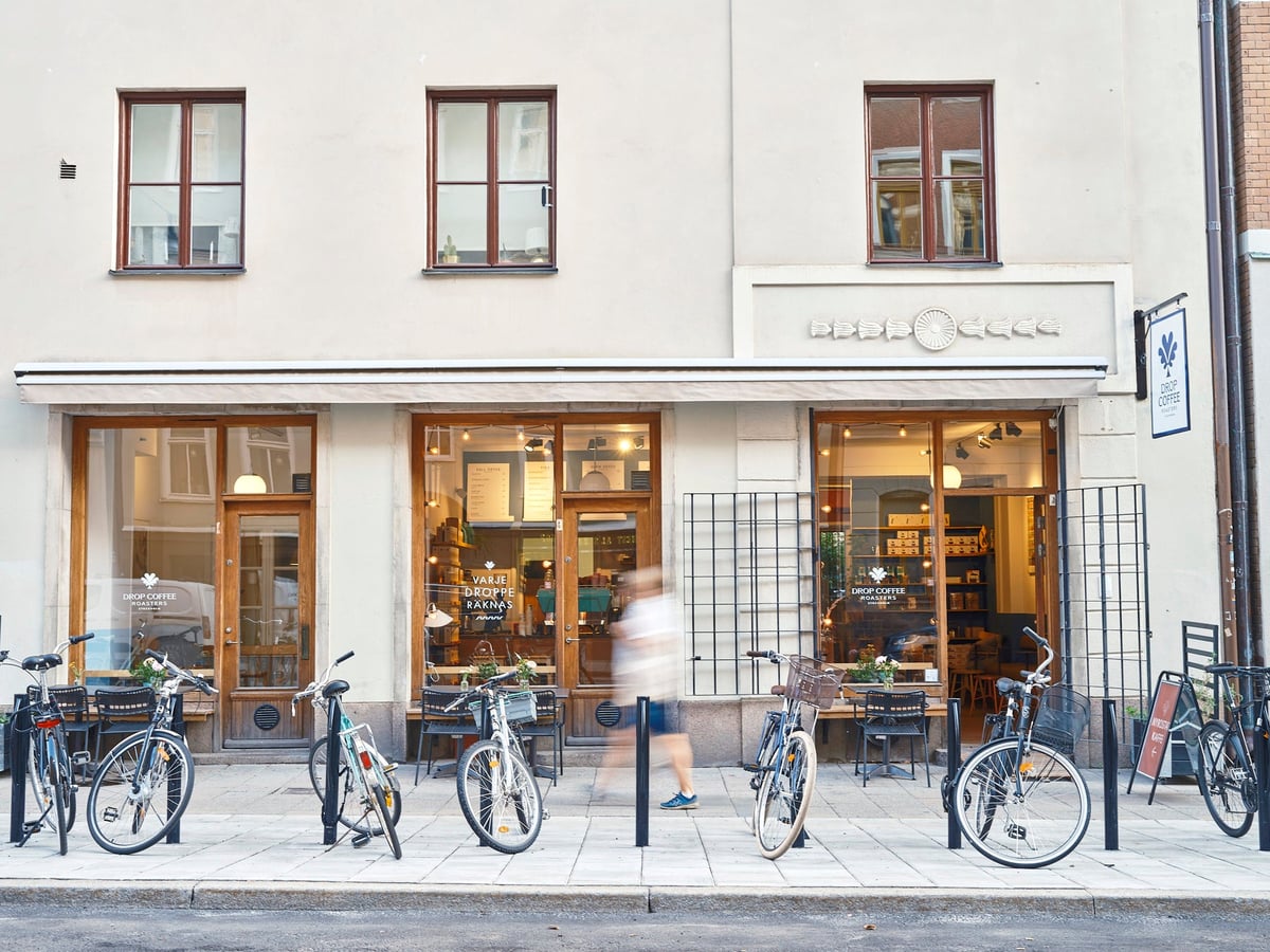 Exterior of Drop Coffee in Stockholm, their home city