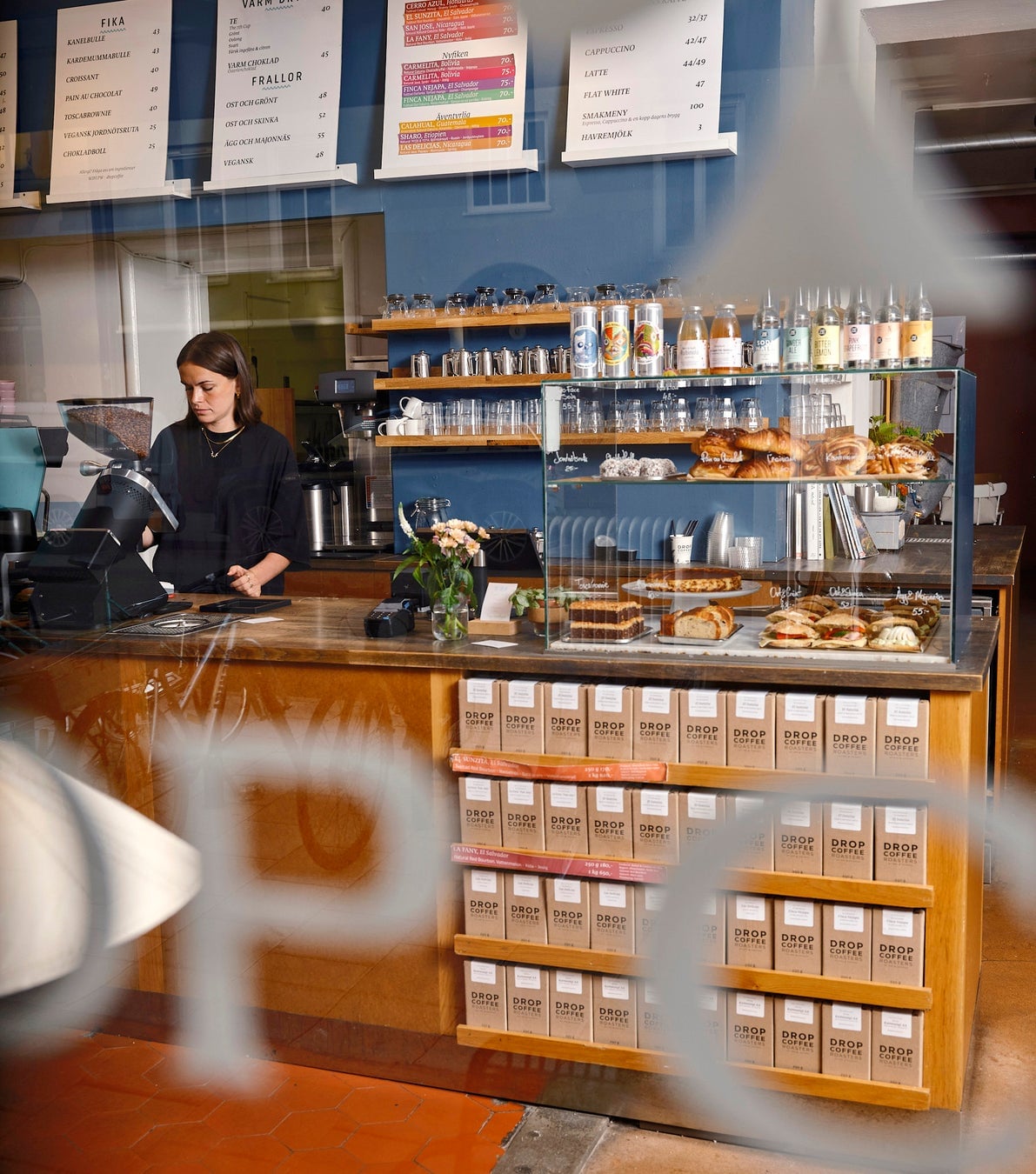 Interior of Drop Coffee in Stockholm, their home city