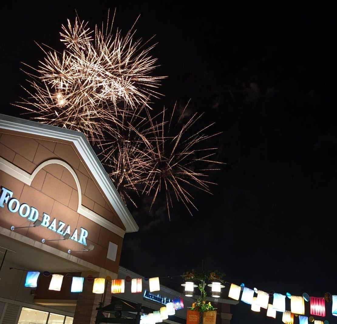 Fireworks display scene