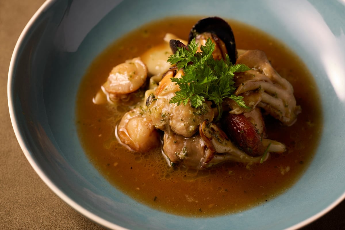 Clam and mushroom fricassee