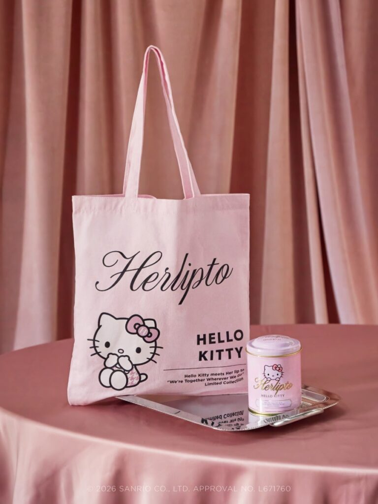 HLT x Hello Kitty Tote Bag (Tin) （pink/ivory/navy/yellow/pale blue/red/green）¥6,800