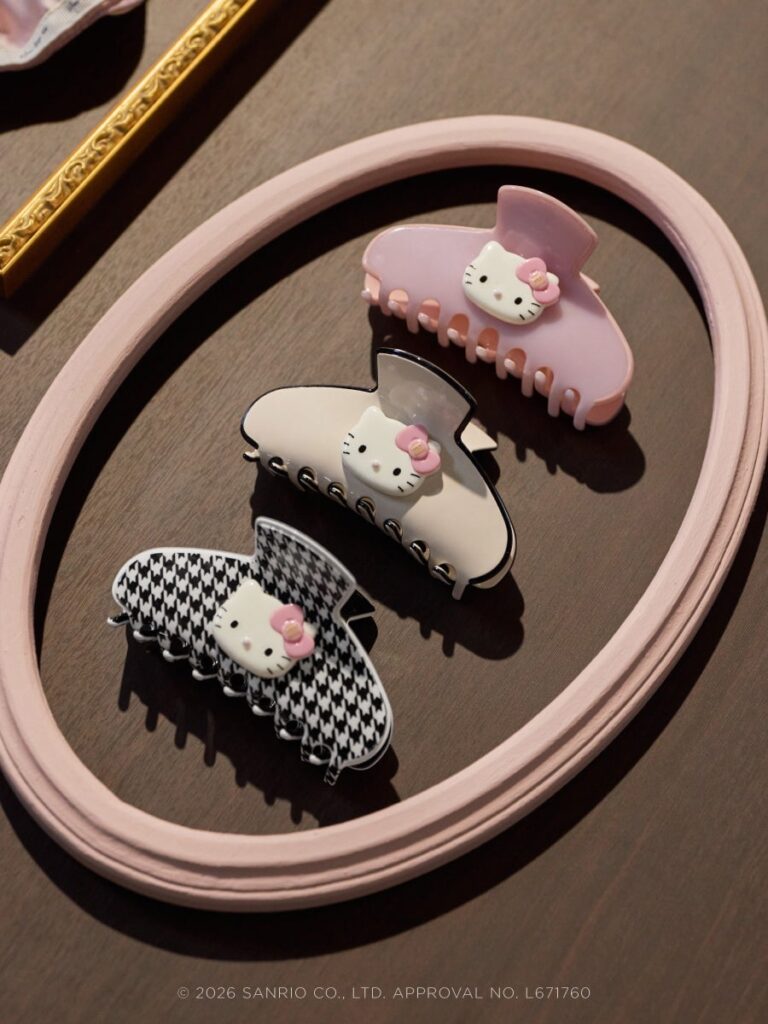 HLT x Hello Kitty Hair Clip（rose/ecru/black）¥4,500