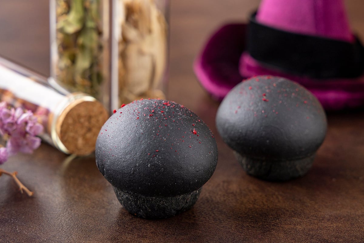 Black mushrooms from the magical forest