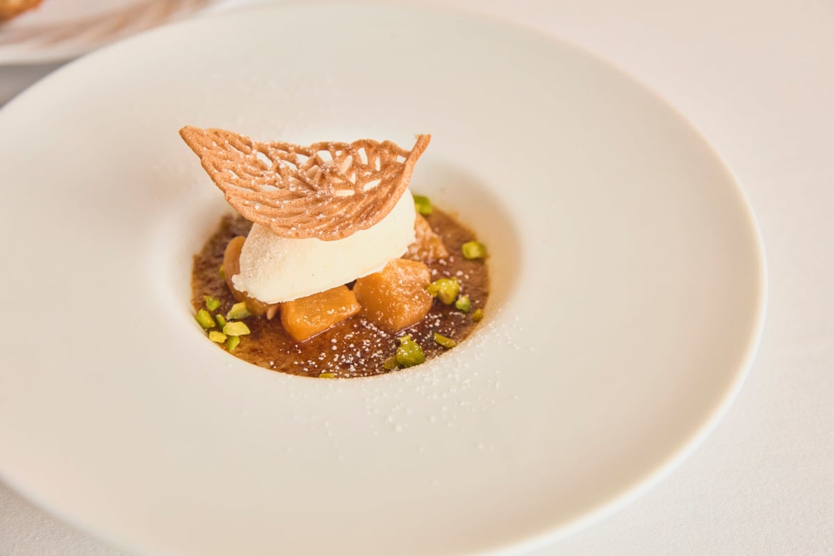 Caramelized Red Apple and Earl Grey Brulee