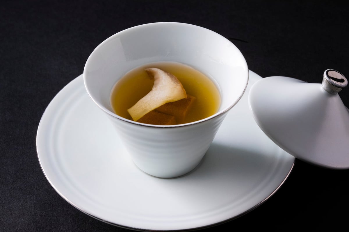 Beef Tongue and Matsutake Mushroom Consommé Soup