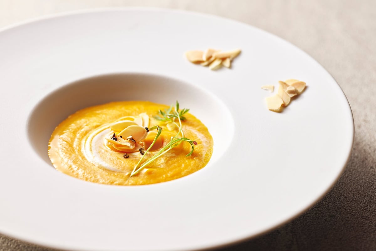 Cumin and Carrot Potage *Please note this is an image. Actual menu items may differ.