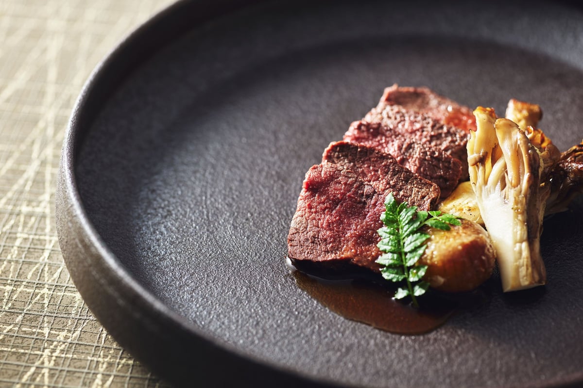 Venison with Red Wine and Grape Sauce *Please note this is an image. Actual menu items may differ.