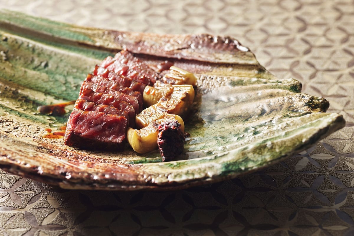 Ichibo with Ume Sauce and Melting Eggplant *Please note this is an image. Actual menu items may differ.
