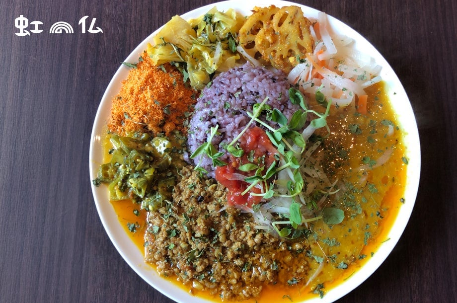 Niji no Hotoke's Mild Dashi Keema ¥1,836 (tax included) for one person.