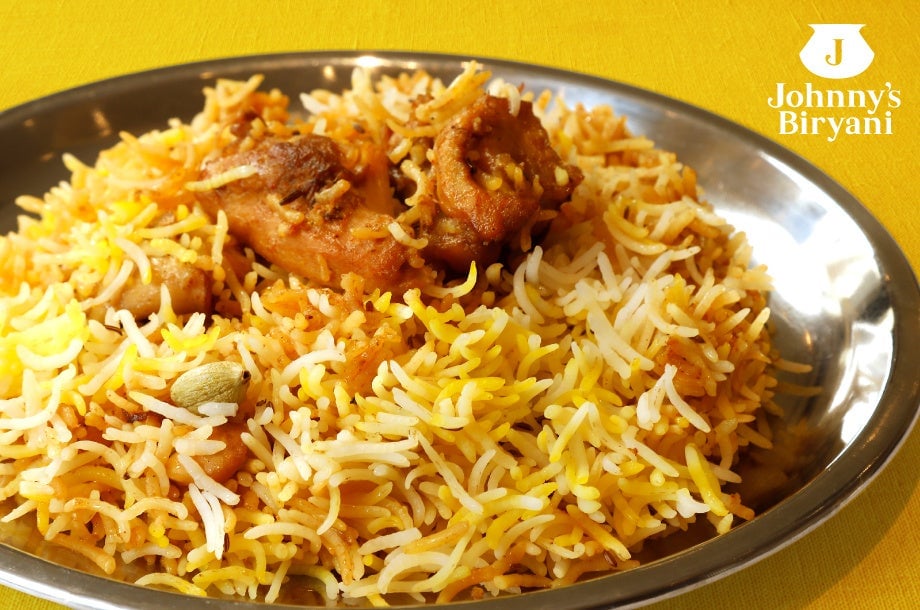 Johnny's Biryani Chicken Biryani ¥1,620 (tax included) for one person.
