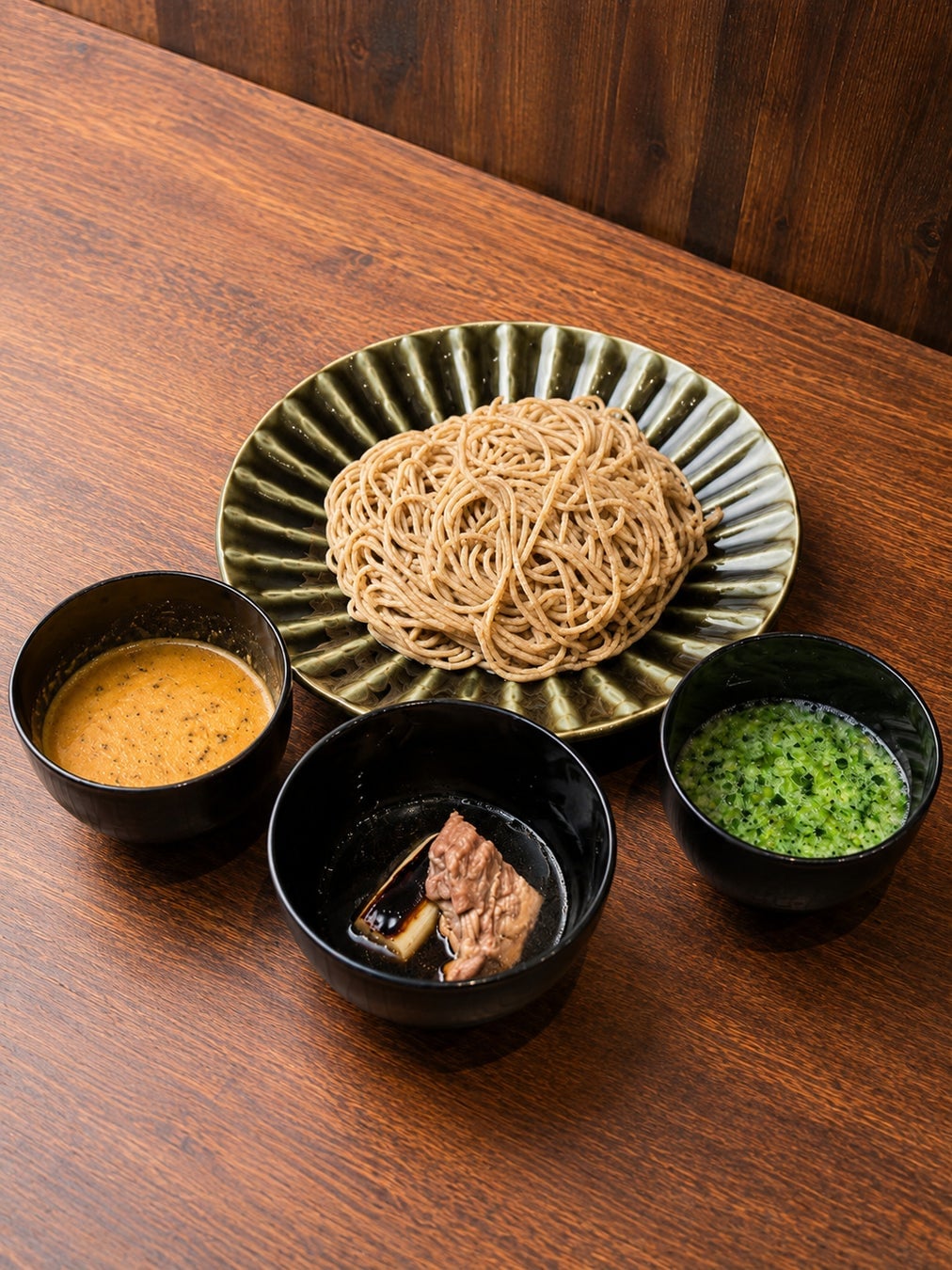Premium dipping sauces with three varieties.
