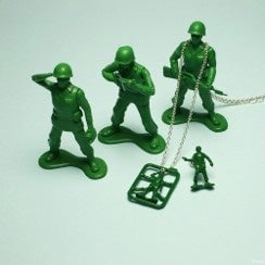 Green Army Men/Necklace, Earring